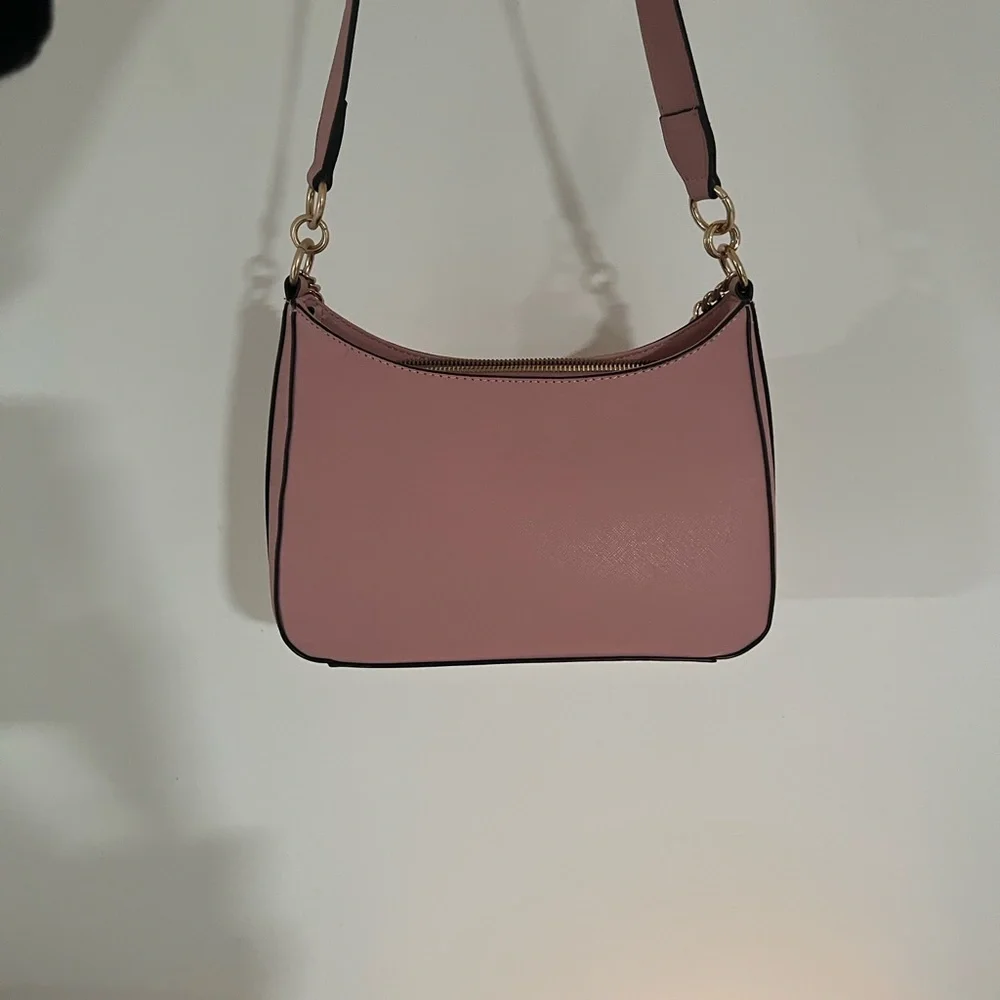 Guess Pink Shoulder Bag with Gold Chain Accent - Picture 2 of 5